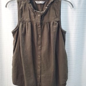 Sonoma: small oluve green sleeveless shirt